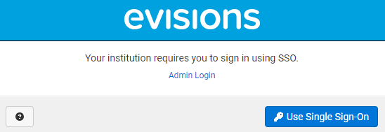 When SSO is enforced, the login dialog only shows the Use Single Sign-On button, unless the Admin Login link is selected. 